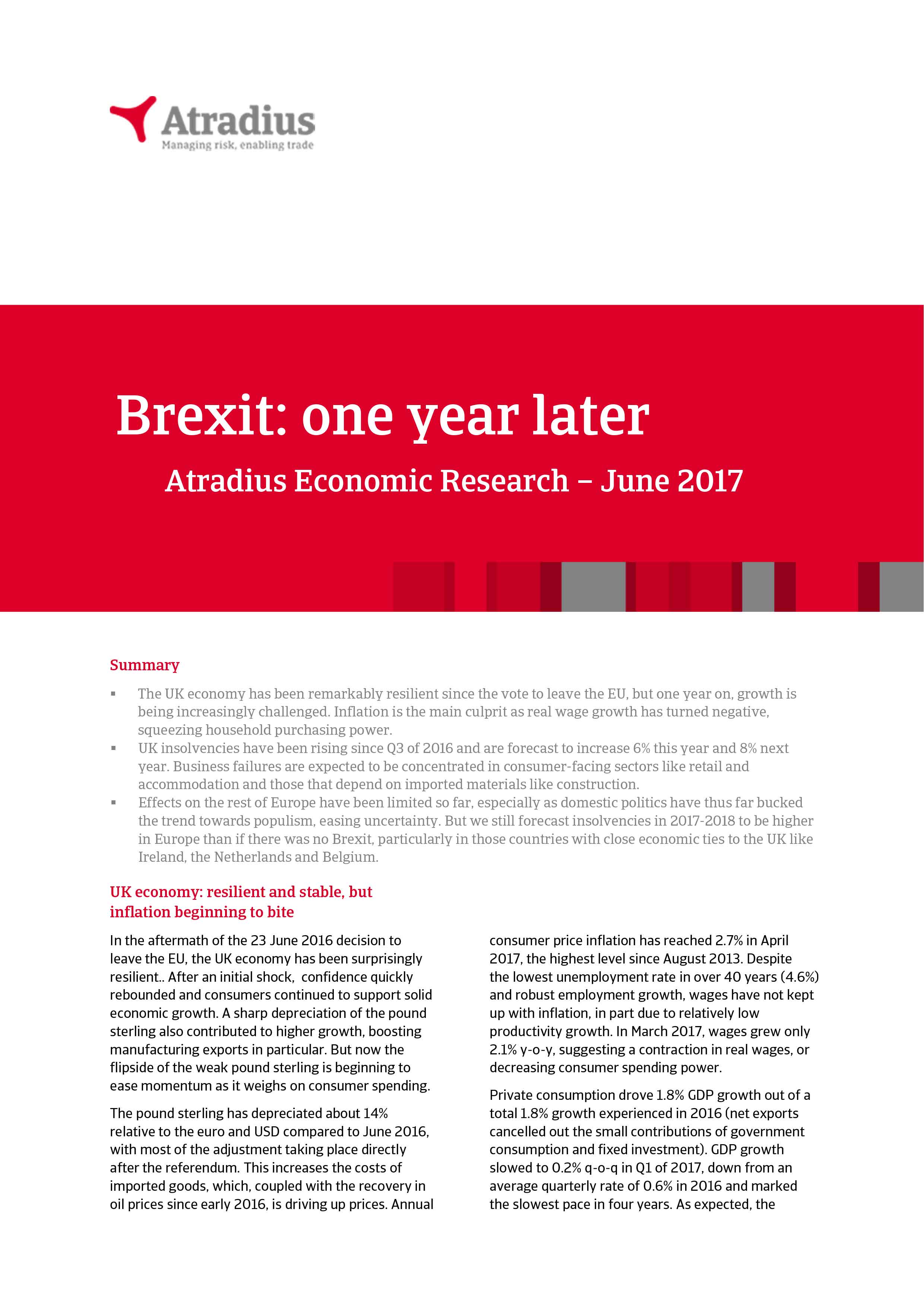 Brexit: one year later