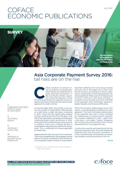 Asia Corporate Payment Survey 2016: tail risks are on the rise