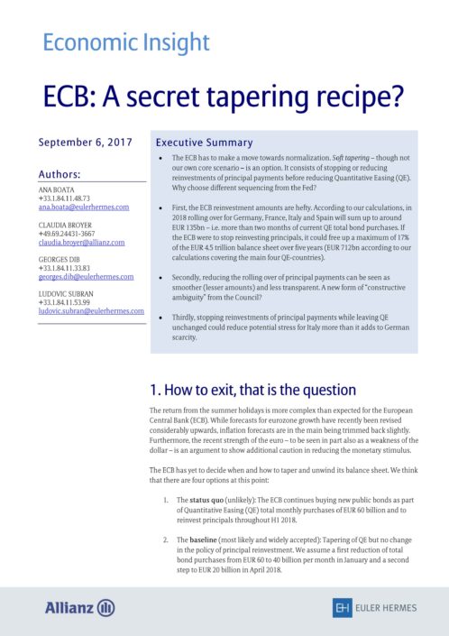 ECB: A secret tapering recipe?