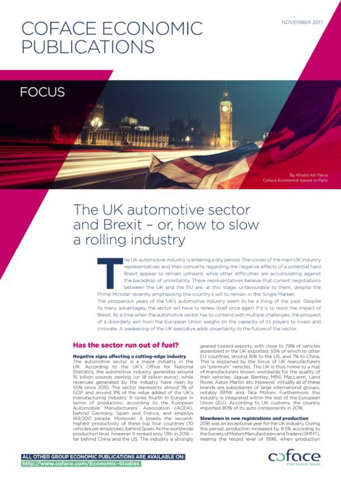 The UK automotive sector and Brexit - or, how to slow a rolling industry