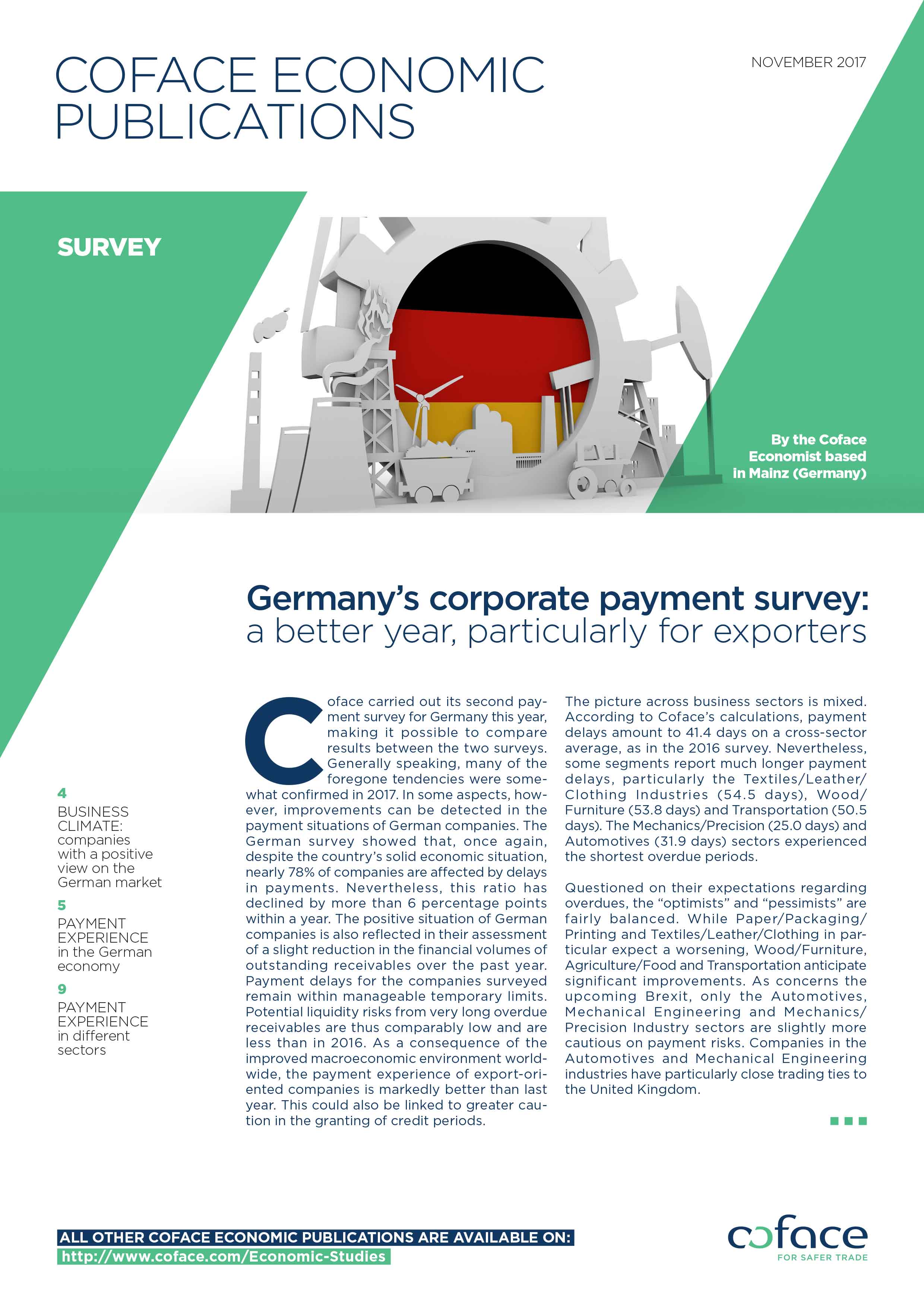Germany's corporate payment survey: a better year, particularly for exporters
