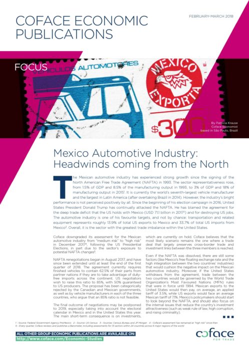 Mexico Automotive Industry: Headwinds coming from the North