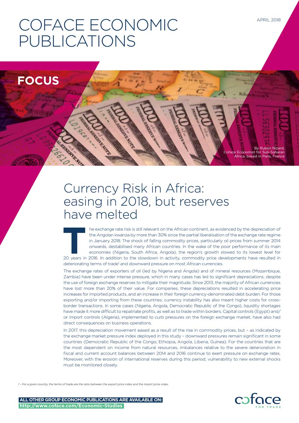 Currency Risk in Africa: easing in 2018, but reserves have melted