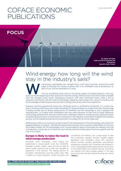 Wind energy: how long will the wind stay in the industry’s sails?
