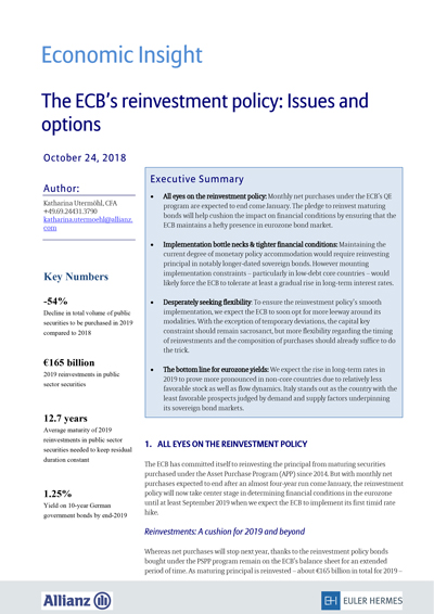 The ECB’s reinvestment policy: Issues and options