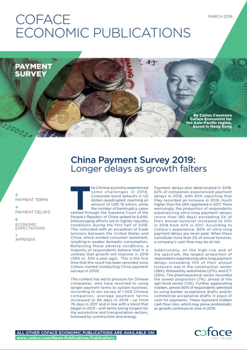 China Payment Survey 2019: longer delays as growth falters