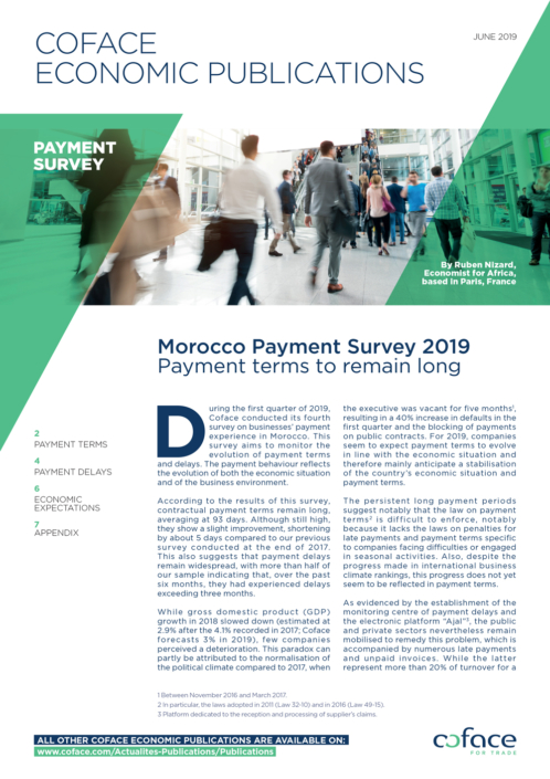 Morocco Payment Survey 2019: payment terms to remain long