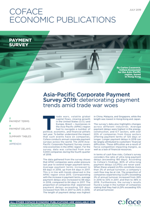 Asia corporate payment survey 2019: deteriorating payment trends amid trade war woes